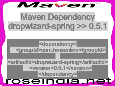 Maven dependency of dropwizard-spring version 0.5.1