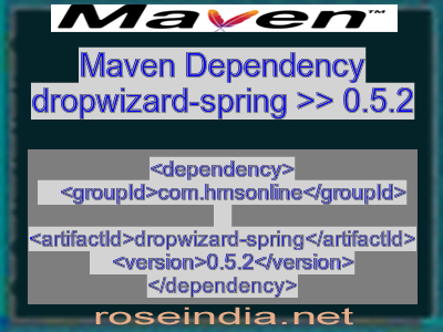 Maven dependency of dropwizard-spring version 0.5.2