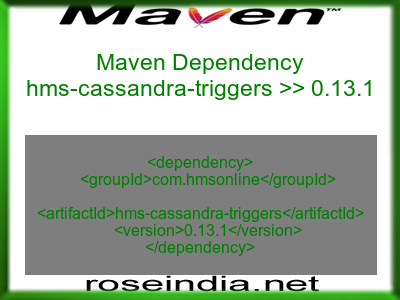 Maven dependency of hms-cassandra-triggers version 0.13.1