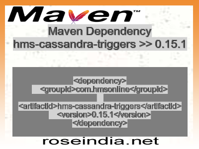 Maven dependency of hms-cassandra-triggers version 0.15.1