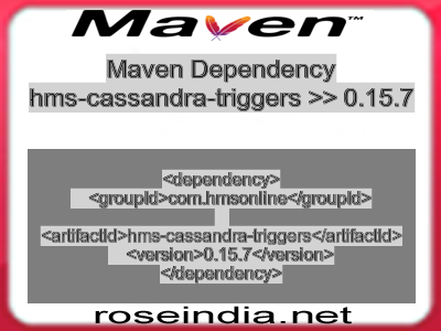 Maven dependency of hms-cassandra-triggers version 0.15.7