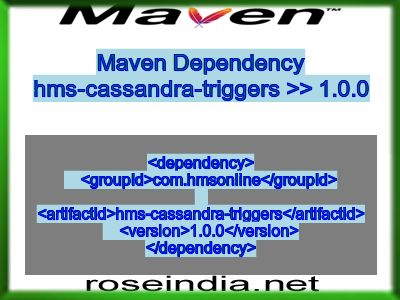 Maven dependency of hms-cassandra-triggers version 1.0.0