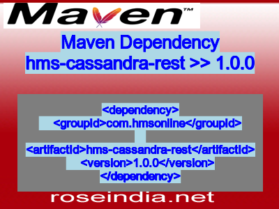 Maven dependency of hms-cassandra-rest version 1.0.0