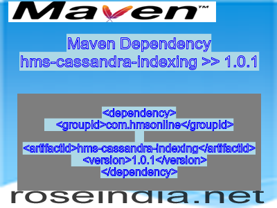Maven dependency of hms-cassandra-indexing version 1.0.1