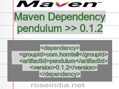 Maven dependency of pendulum version 0.1.2