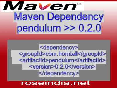 Maven dependency of pendulum version 0.2.0
