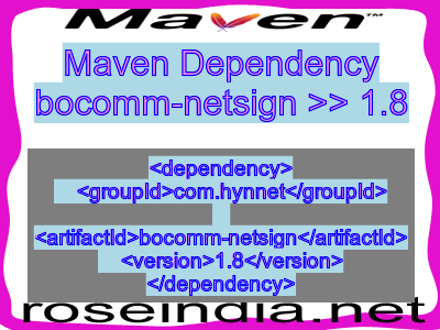 Maven dependency of bocomm-netsign version 1.8