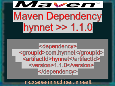 Maven dependency of hynnet version 1.1.0