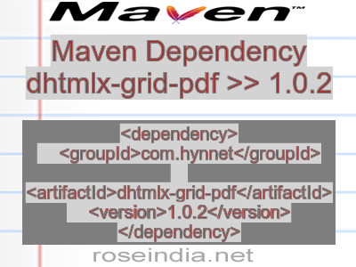 Maven dependency of dhtmlx-grid-pdf version 1.0.2