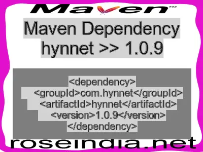 Maven dependency of hynnet version 1.0.9
