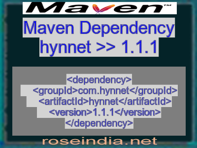 Maven dependency of hynnet version 1.1.1