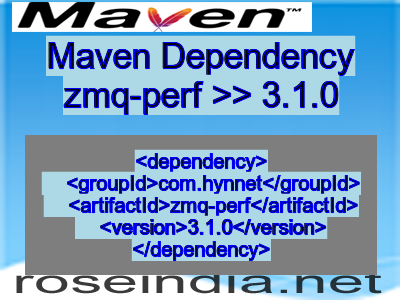 Maven dependency of zmq-perf version 3.1.0