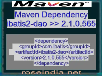 Maven dependency of ibatis2-dao version 2.1.0.565