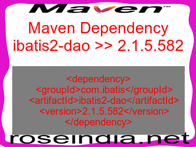 Maven dependency of ibatis2-dao version 2.1.5.582