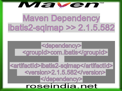 Maven dependency of ibatis2-sqlmap version 2.1.5.582