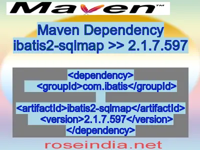 Maven dependency of ibatis2-sqlmap version 2.1.7.597