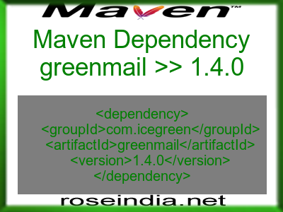 Maven dependency of greenmail version 1.4.0