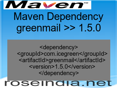 Maven dependency of greenmail version 1.5.0