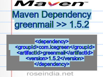 Maven dependency of greenmail version 1.5.2