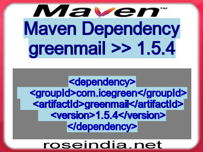 Maven dependency of greenmail version 1.5.4