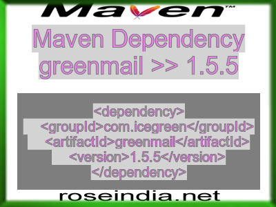 Maven dependency of greenmail version 1.5.5