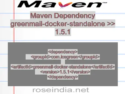 Maven dependency of greenmail-docker-standalone version 1.5.1