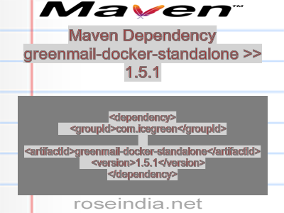 Maven dependency of greenmail-docker-standalone version 1.5.1