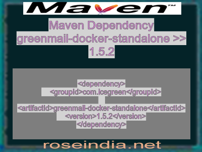 Maven dependency of greenmail-docker-standalone version 1.5.2
