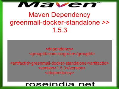 Maven dependency of greenmail-docker-standalone version 1.5.3