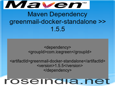 Maven dependency of greenmail-docker-standalone version 1.5.5
