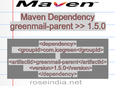 Maven dependency of greenmail-parent version 1.5.0