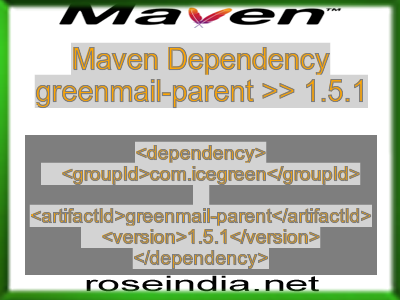 Maven dependency of greenmail-parent version 1.5.1
