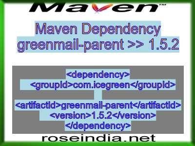 Maven dependency of greenmail-parent version 1.5.2