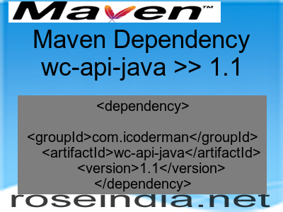 Maven dependency of wc-api-java version 1.1