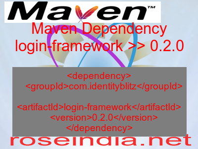 Maven dependency of login-framework version 0.2.0