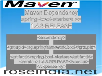 Maven dependency of spring-boot-starters version 1.4.3.RELEASE