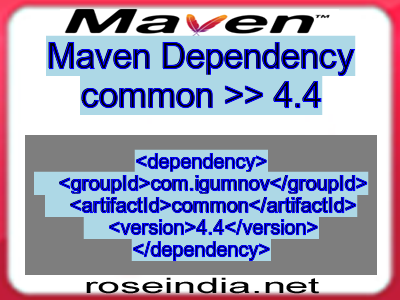 Maven dependency of common version 4.4