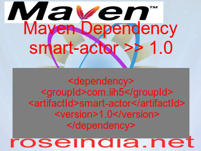 Maven dependency of smart-actor version 1.0