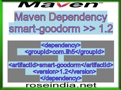 Maven dependency of smart-goodorm version 1.2