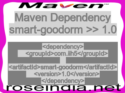 Maven dependency of smart-goodorm version 1.0