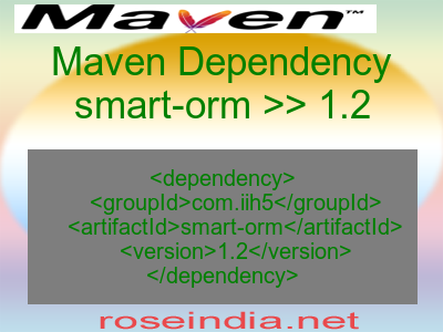 Maven dependency of smart-orm version 1.2