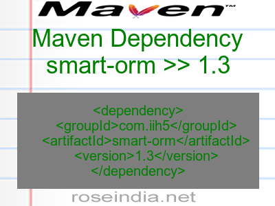 Maven dependency of smart-orm version 1.3