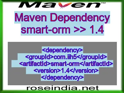 Maven dependency of smart-orm version 1.4
