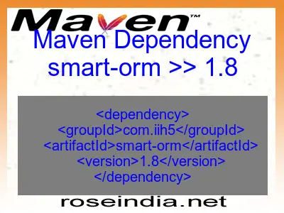 Maven dependency of smart-orm version 1.8