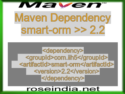 Maven dependency of smart-orm version 2.2