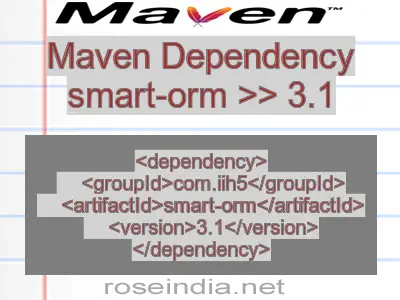 Maven dependency of smart-orm version 3.1
