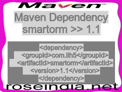 Maven dependency of smartorm version 1.1