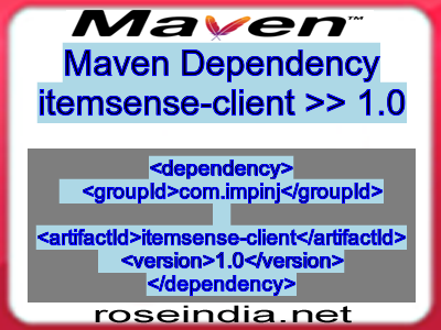 Maven dependency of itemsense-client version 1.0