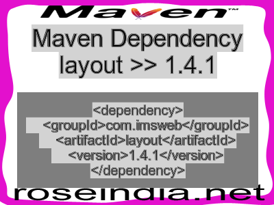 Maven dependency of layout version 1.4.1