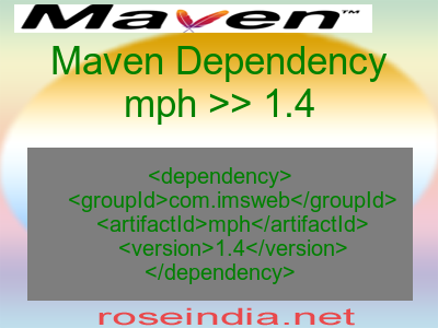 Maven dependency of mph version 1.4